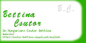 bettina csutor business card